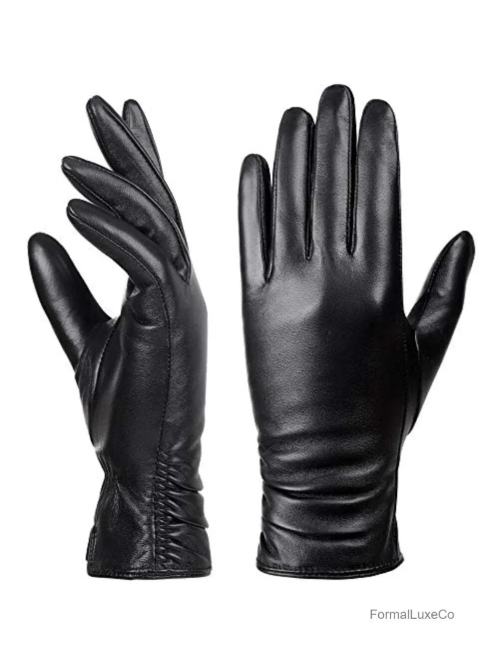 Women's Winter Genuine Leather Touchscreen Texting Driving Gloves Lambskin